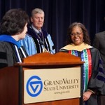Gayle Davis honors faculty member while President Emeritus and other faculty oversee